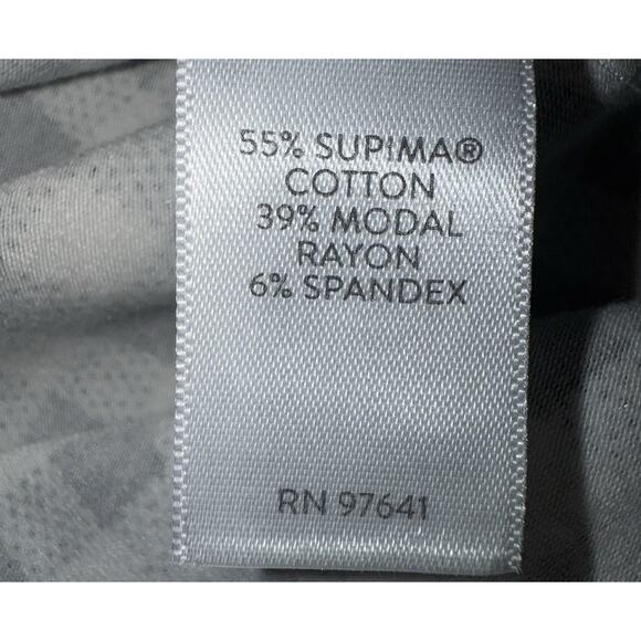 J. Jill Luxe Supima Relaxed Tee Black White Checked Top Women’s Size Petite MP - Picture 7 of 10